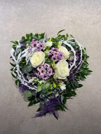 Cœur de fleurs fraîches